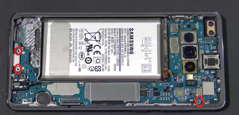 خطوة 15 في تبديل الشاشة سامسونج S10 / S10 PLUS
