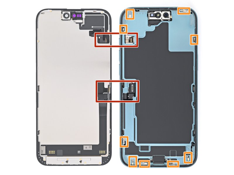خطوة 6 في تبديل الشاشة IPHNOE 16 PLUS